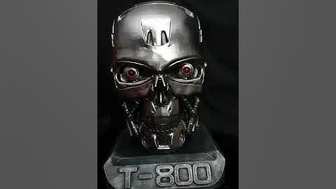 Terminator t800 head 3d printed with MP3 module and led lights