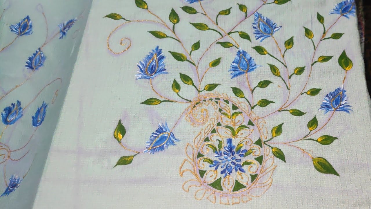 Live Stream 🔴 Hand-painted kurti design 2026 🔥 dress painting with fabric paint #shots #Trend