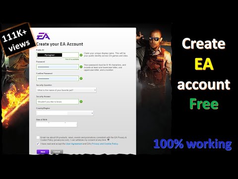 How to create an EA account