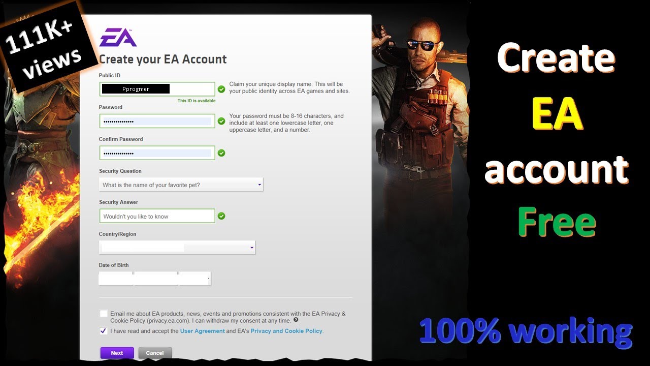 How to create account in EA Play 