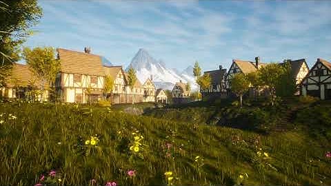 Medieval idyllic village made in Blender/Unreal Engine 4