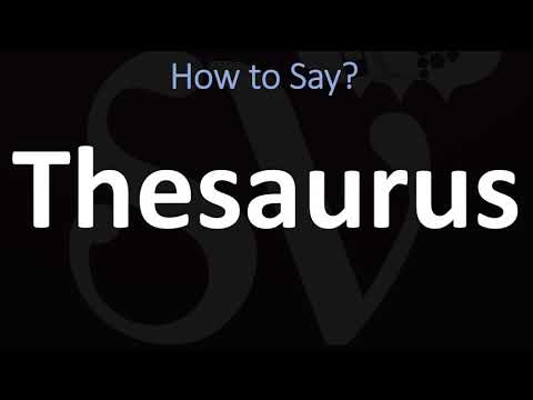 How To Pronounce Thesaurus