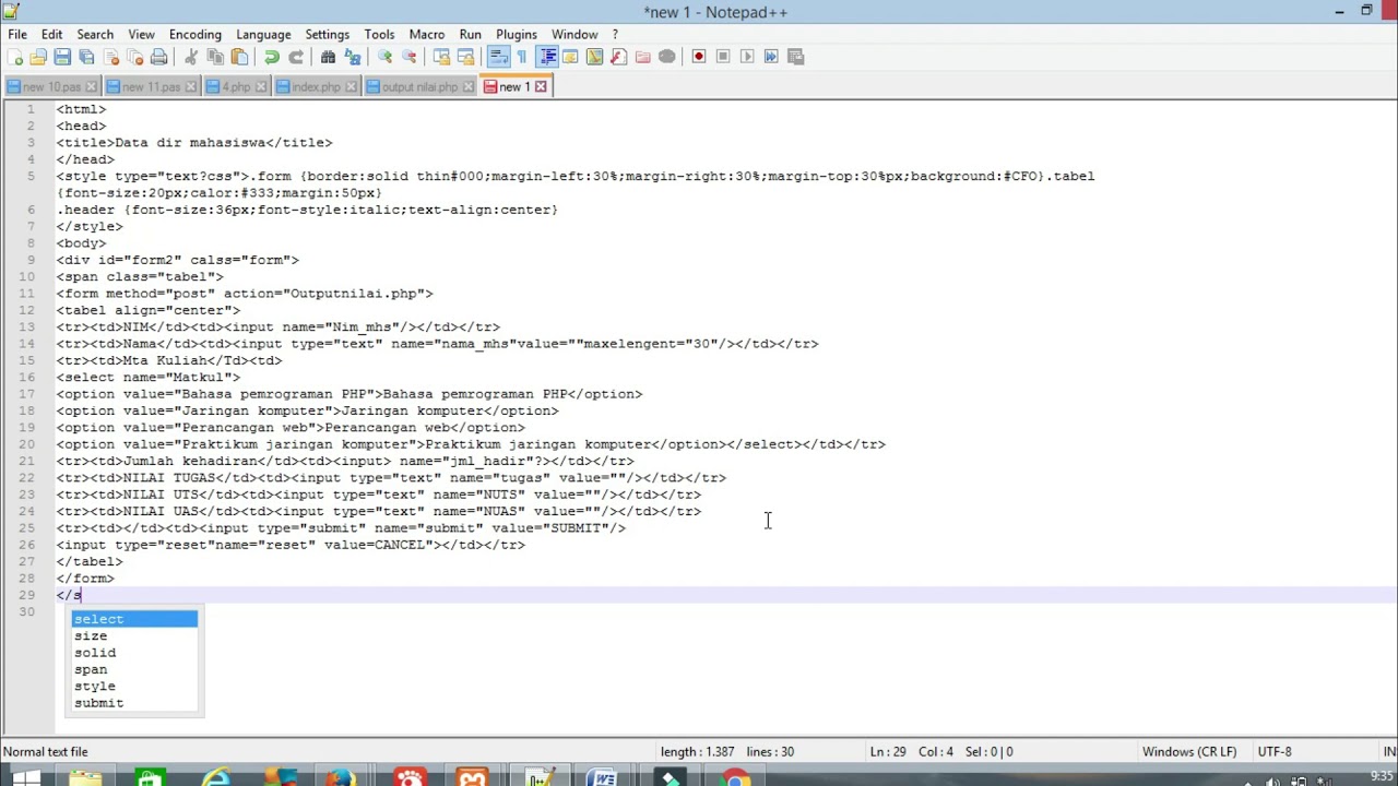Cara muda Membuat program menggunakan XAMPP dengan Notepad++ - YouTube
