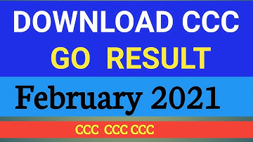 CCC Result February 2021 | Start Download Now CCC result February 2021