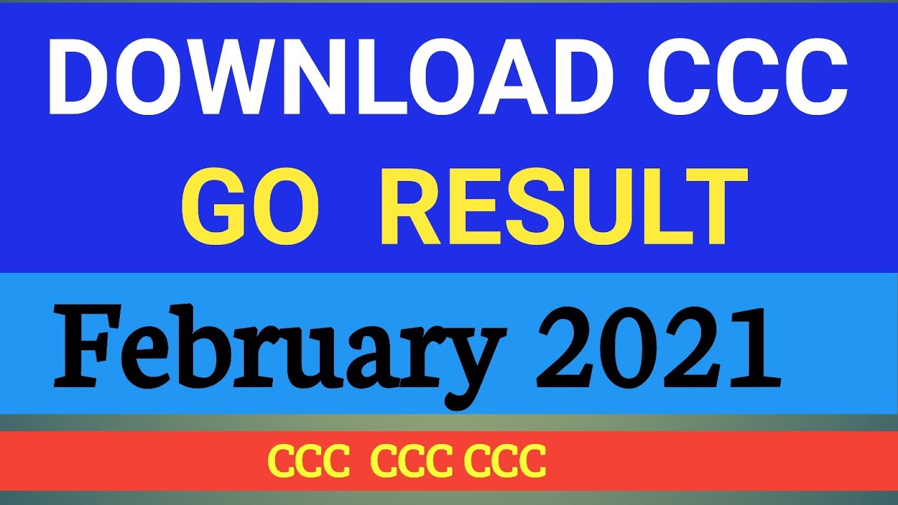 CCC Result February 2021 | Start Download Now CCC result February 2021