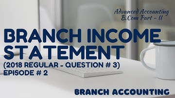 Branch Accounting - Branch Income Statement (Advanced Accounting - ADC/B.Com) in Urdu/Hindi