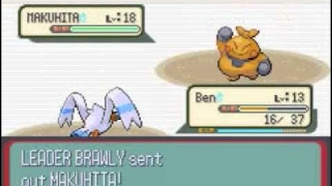 Pokemon Ruby Walkthrough Part 8 - Dewford gym, The fight with Brawly!