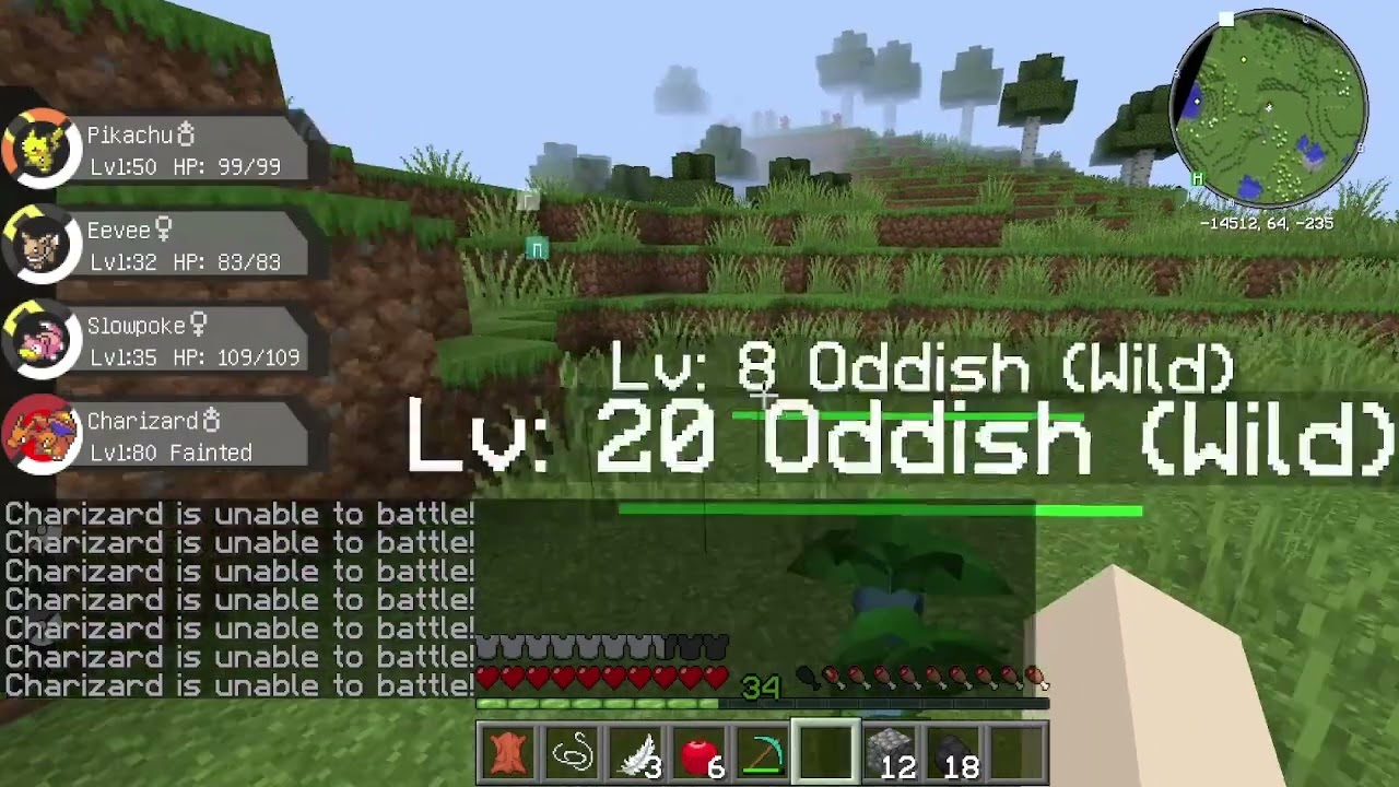 Minecraft: Pixelmon - Эпизод 29 - Новые сражения (Pokemon Mod)
