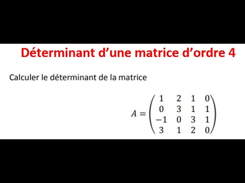 Déterminant d'une matrice