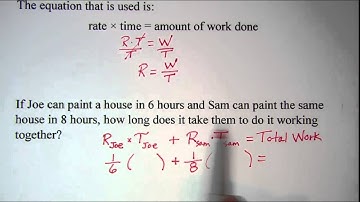 Work Rate Word Problem