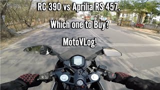 RC 390 vs Aprilia RS 457. Which one to Buy? MotoVlog
