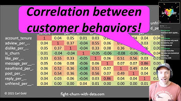 Customer Behavior Correlation:  Ch 6.1, Fighting Churn With Data Science