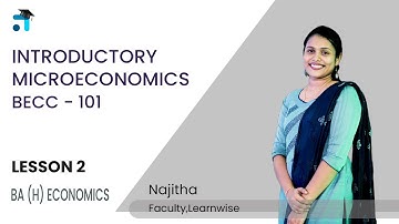 Lesson 2 (BLOCK I) | Introductory Microeconomics | BECC 101 | Kerala