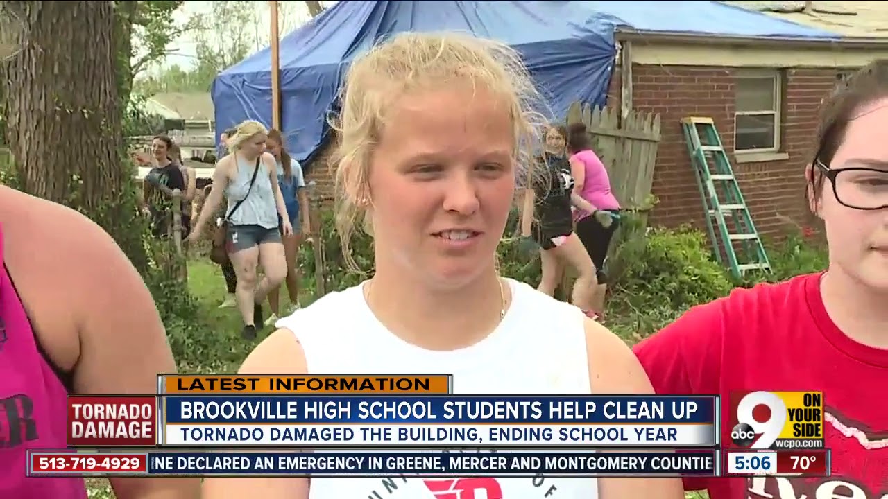 dayton ohio weather radar Brookville High School students help clean up