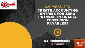 Can we able to create Accounting for Zero Payment in Oracle EBS/Fusion Payables?