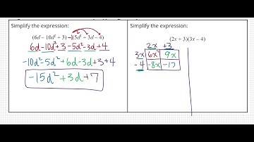 Algebra Simplifying Expressions Video Notes