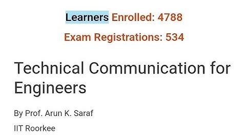 NPTEL :: Technical Communication for Engineers - Week Two Assignments Answer