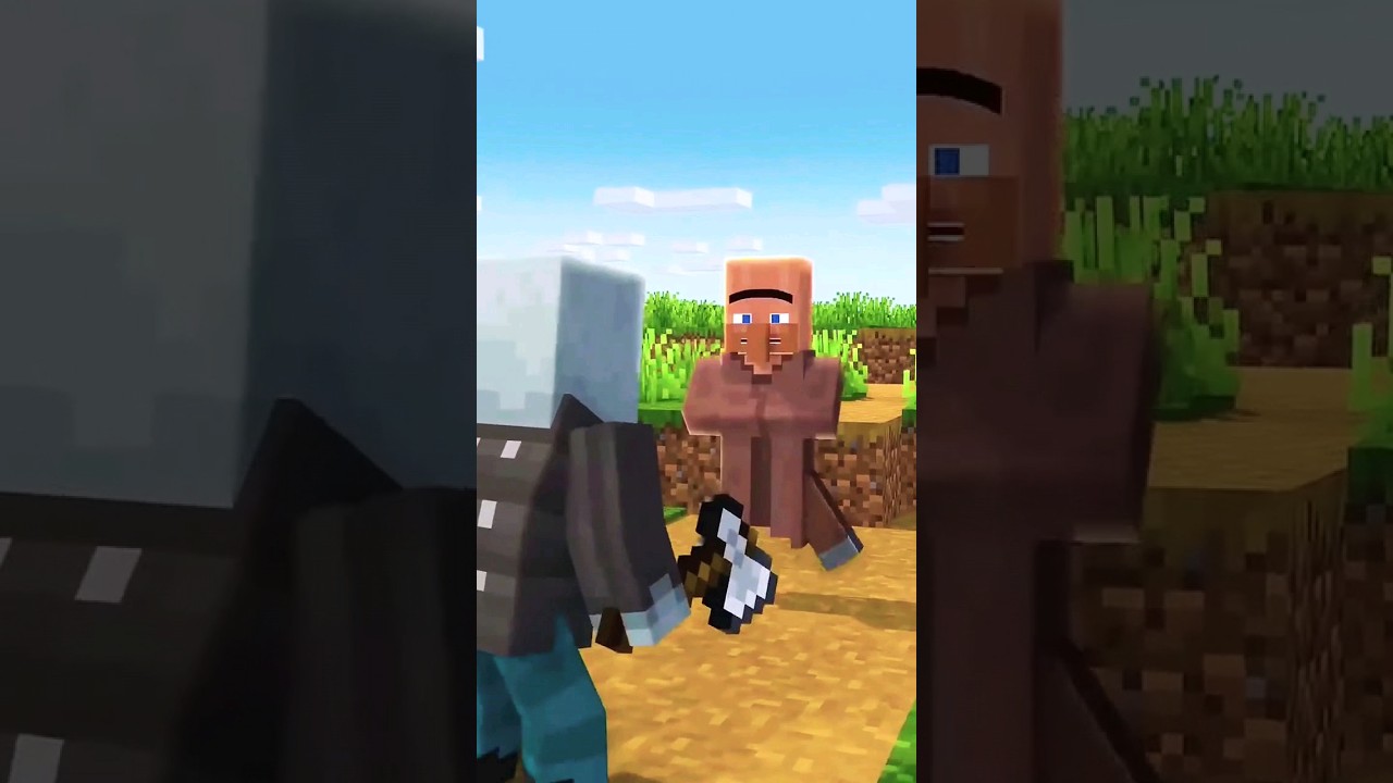 He didn't see them behind him... 💀 #minecraft #herobrine #gaming
