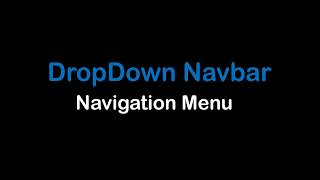 Navbar with DropDown Menu | Using HTML, CSS AND JAVASCRIPT