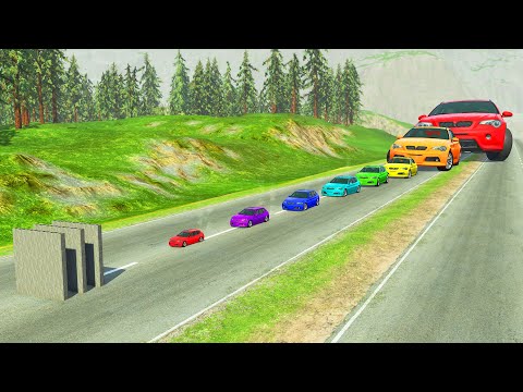 Video Small to Giant Cars vs Concrete walls - beamng drive... - youtube