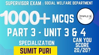 UNIT 3 & 4 - Specialization  : 1000+ MCQs Series Part 3 : Can you Score 20/20 || By Sumit Sir