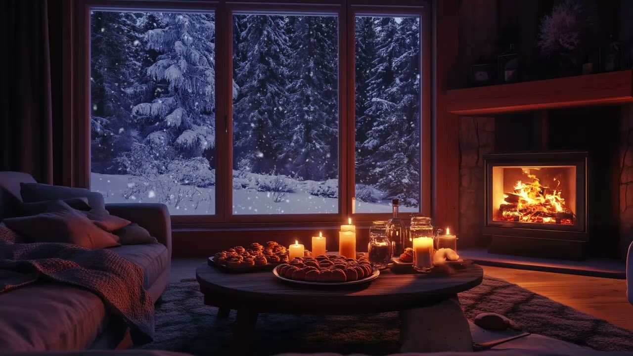 Fireplace Ambience with Calm Piano | Sleep Music for Insomnia Recovery, Stress-Free Nights