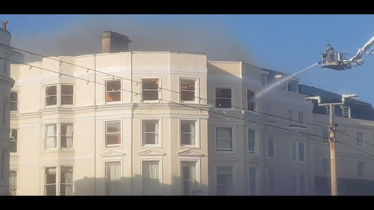 Amazing footage... Of The Brighton Albion Hotel Fire this evening after the trans rights protest.