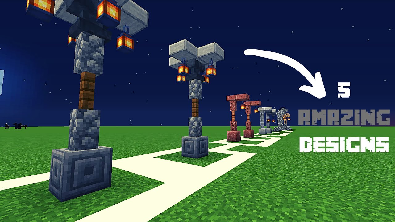 5 Amazing Lamp Post Designs For Minecraft YouTube