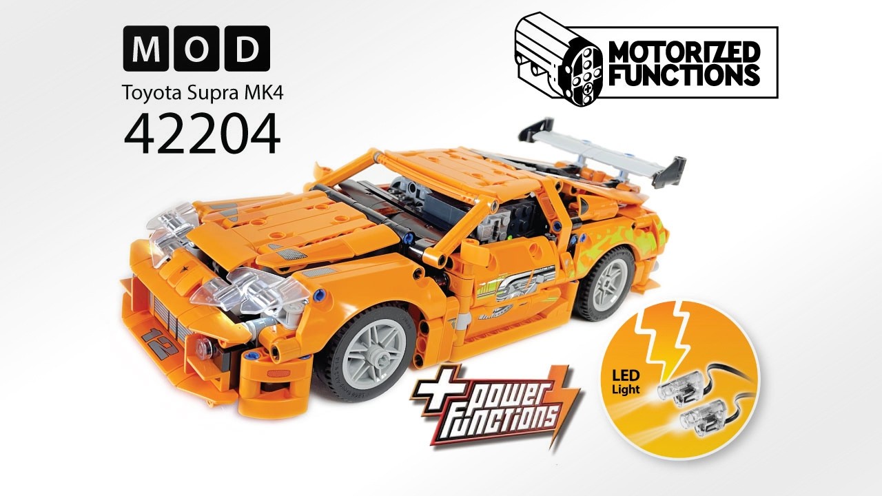 Motorized LEGO® Technic™ 42204 Fast & Furious Toyota Supra MK4 RC