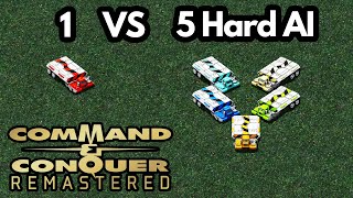 1 Nod vs 5 Hard AI  Command & Conquer Remastered