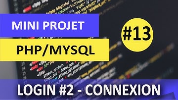 Apprendre PHP-Mini-projet #13|Connexion | SESSION PHP/MYSQL/AJAX
