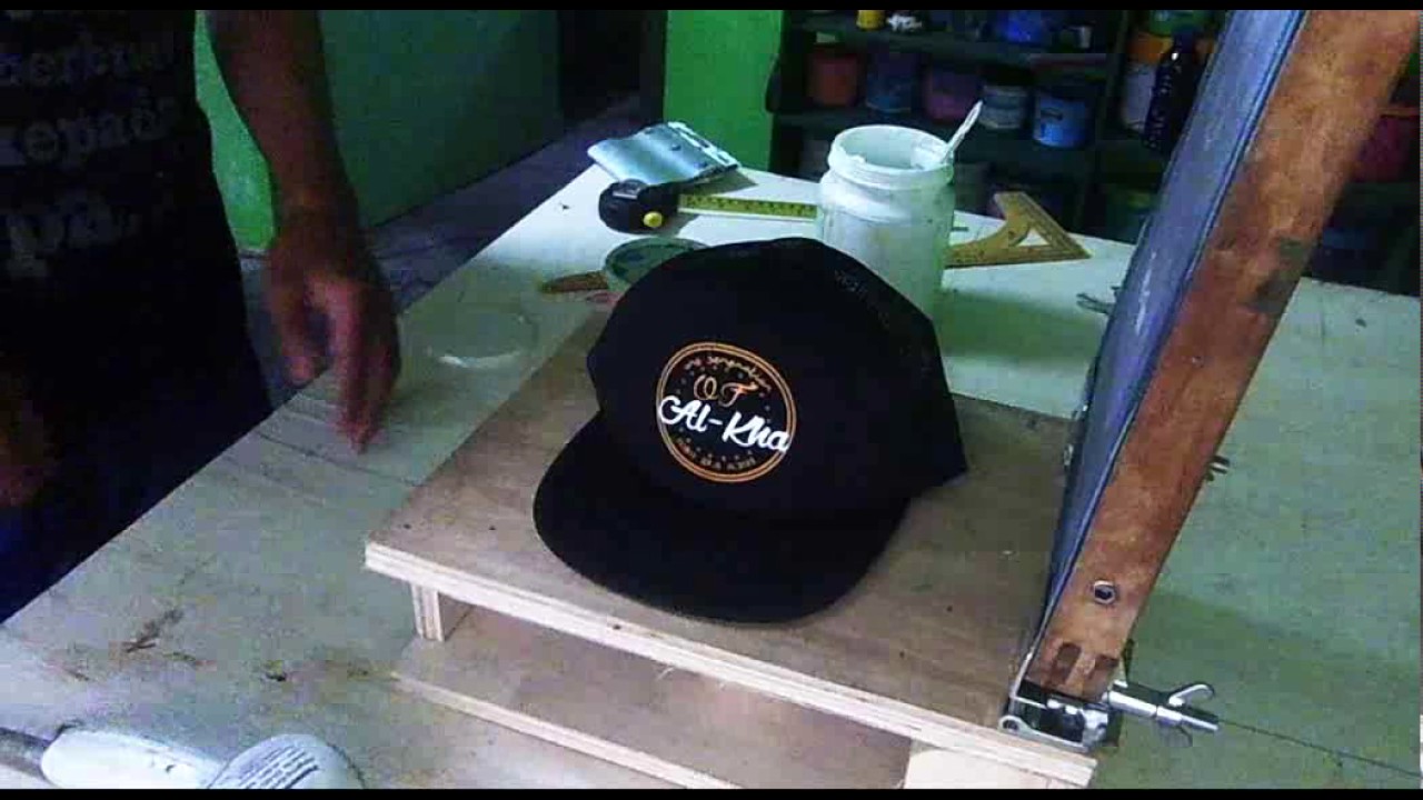  cara  sablon  topi how to screen print hats meja  sablon  