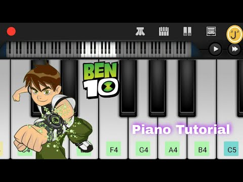 Ben 10 Theme Song | Easy Mobile Piano Tutorial