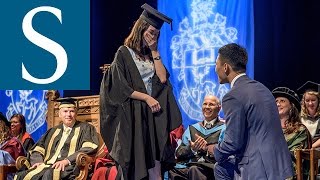 Student proposes at University of Southampton graduation ceremony