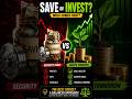 Investing vs Saving: What Should You Do First?                   #investing #savingmoney #finance
