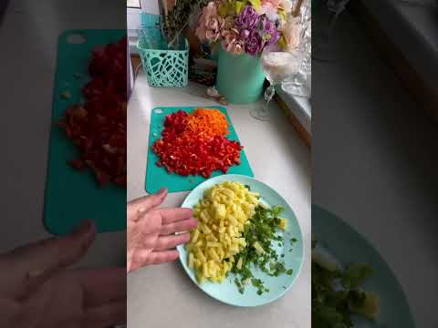 Вкусный Узбекский лагман. Горячее блюдо два в одном.