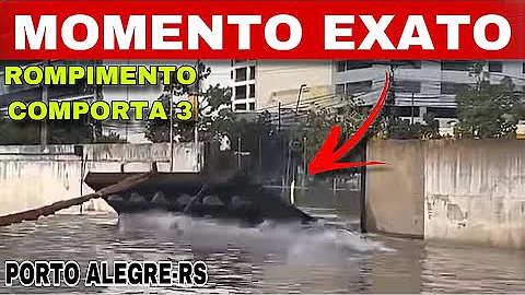 🚨ABERTURA da COMPORTA 3 em PORTO ALEGRE-RS-para escoamento da água CENTRO HISTÓRICO