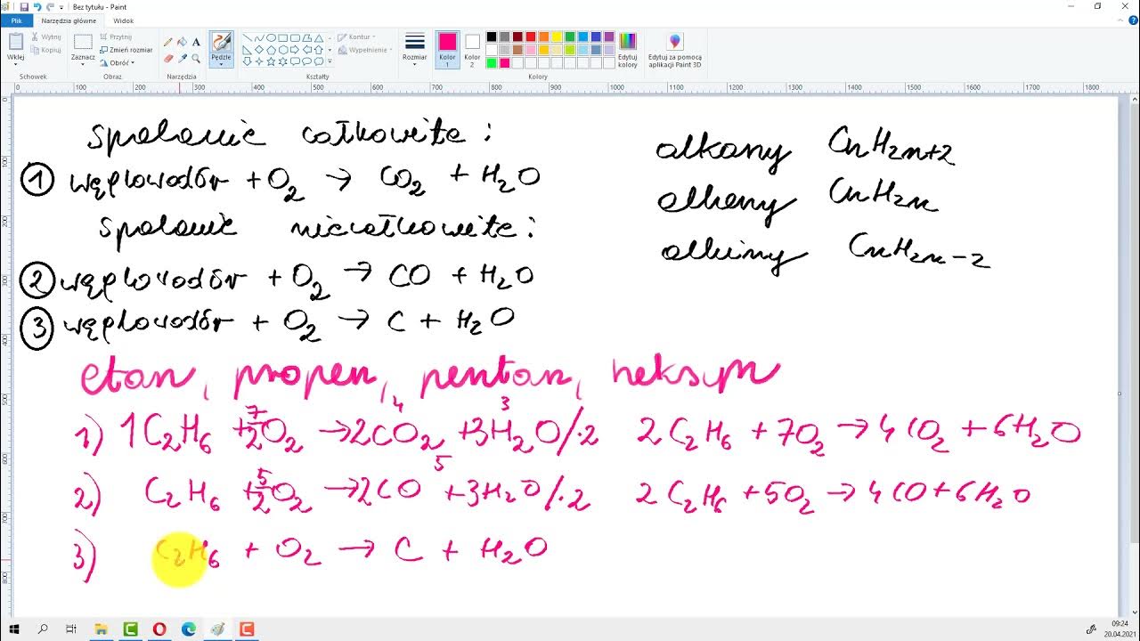 Test Z Chemii Klasa 8 Weglowodory Węglowodory spalanie 8 klasa - YouTube