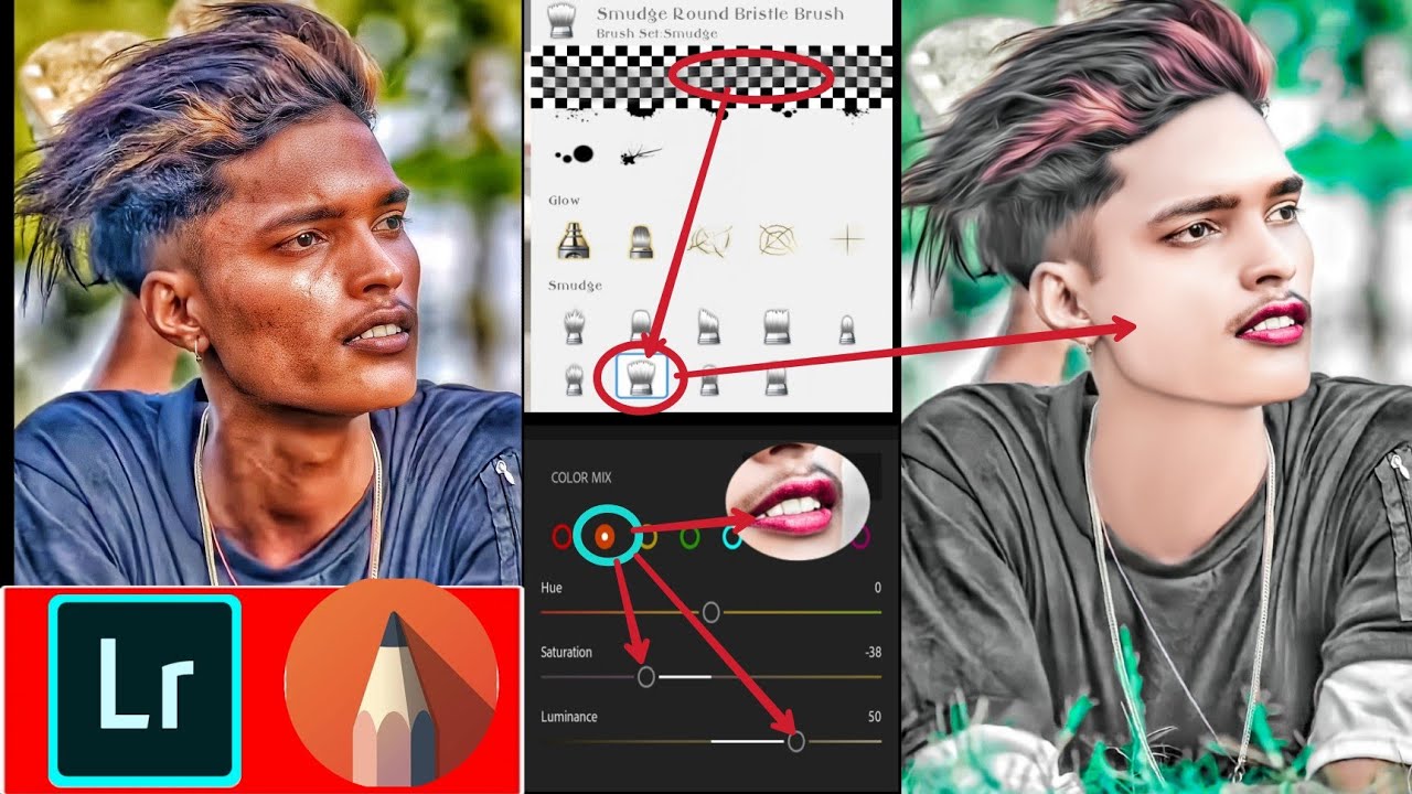Autodesk Sketchbook Oil paint Face Smooth Photo Editing || Oil paint Face White Photo Editing ||