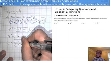 MP5W6 Thursday: Lesson 4 - Comparing Quadratic and Exponential Functions, Problem 1
