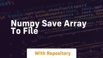 numpy save array to file