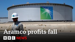 Saudi state-owned oil giant Aramco sees profits drop - BBC News