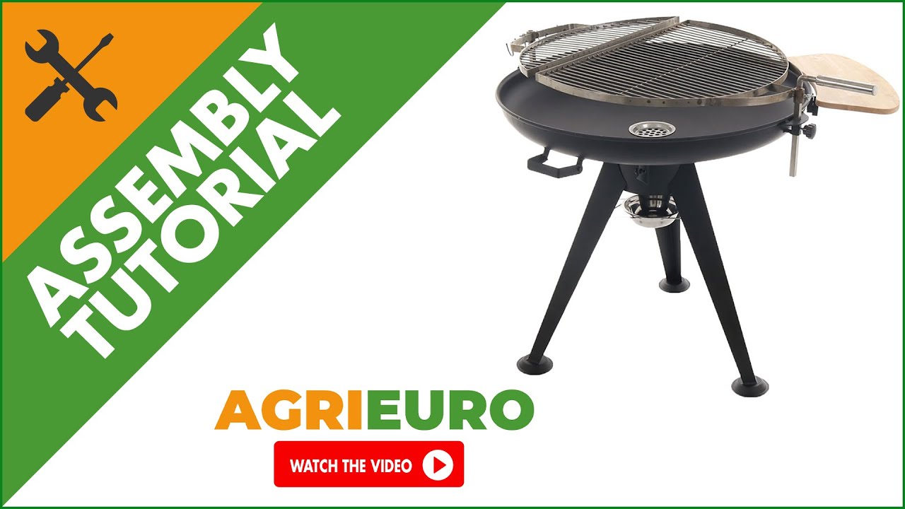 Royal Food BBQ2 charcoal grill - double half moon rotating grate - Ø 86 cm - Assembly tutorial