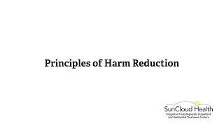 Dr. Kim discusses the Principles of Harm Reduction.