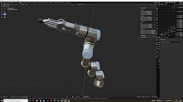 UNIVERSAL ROBOTS UR5e with ON robot RG6 Gripper as a tool a Blender 3D model.