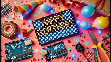 🎂 DIY Happy Birthday LED Matrix with Music and Display 🎶 | MAX7219 & Arduino