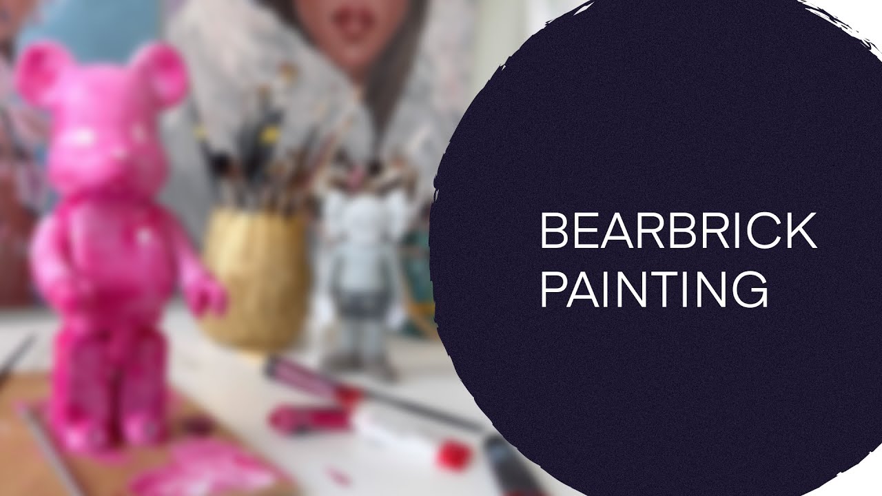 Turning BearBrick into total pink with acrylic paint YouTube