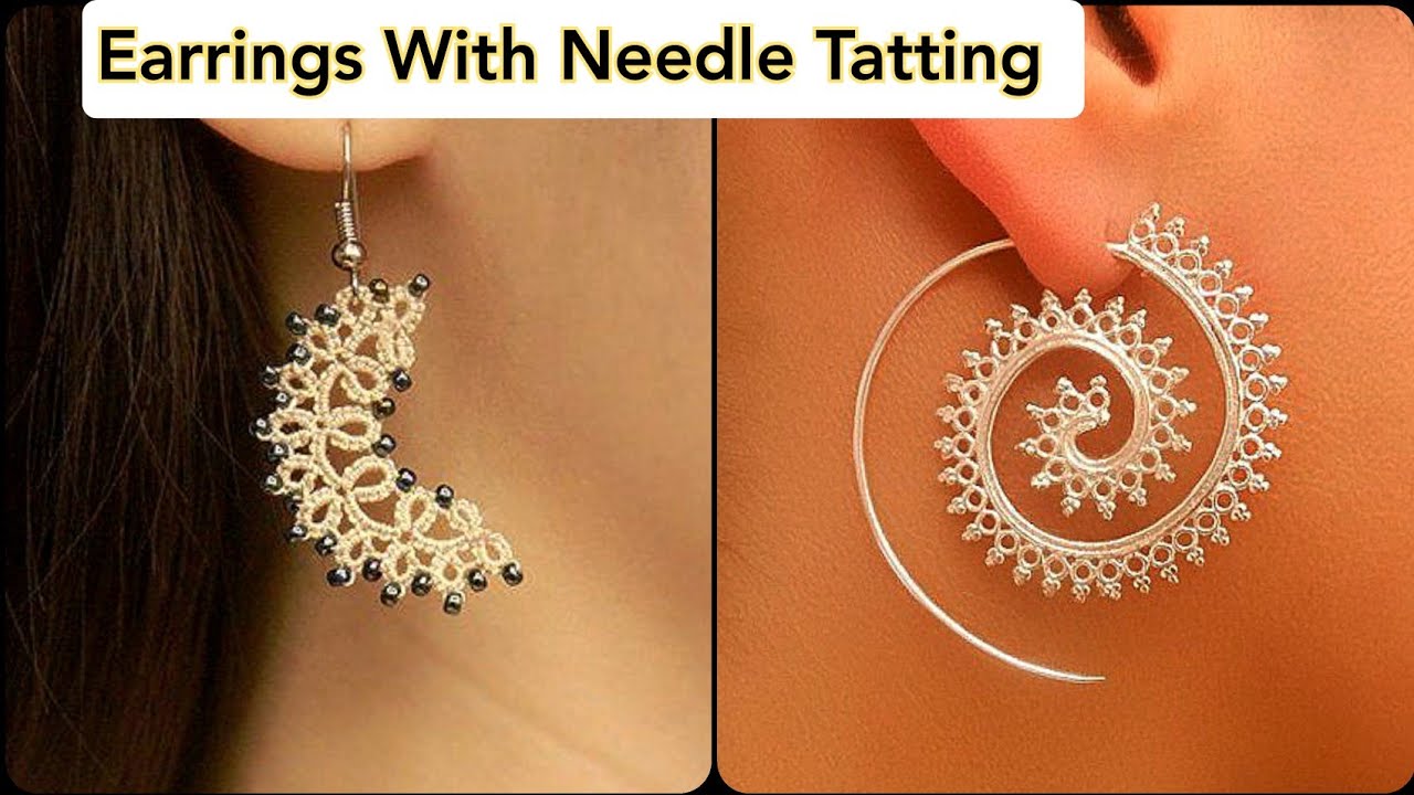 Free tatting pattern earrings  FairyLace  pattern for tatters  handmade