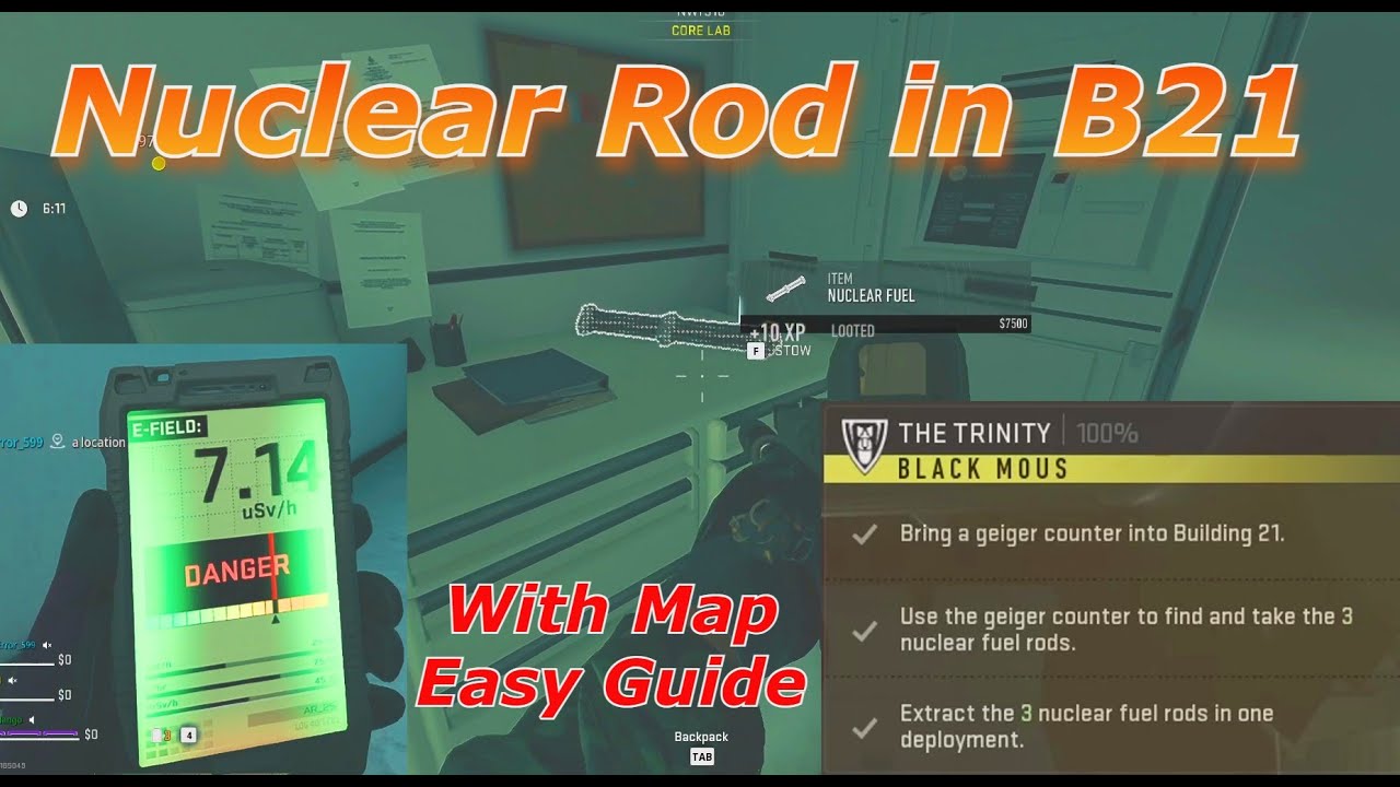 Map Rod Location Nuclear Rod Location In B21 | The Trinity Mission *Easy Guide* With Map ...