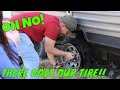 We BLEW A TIRE!! When the Unexpected Happens During an RV Roadtrip. Moving Vlog Part 3!